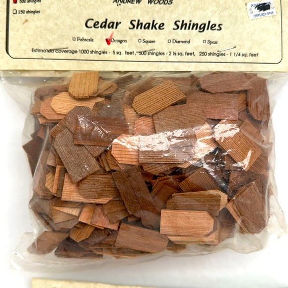 Craft cedar wood shakes, dollhouse - Picture 2 of 4